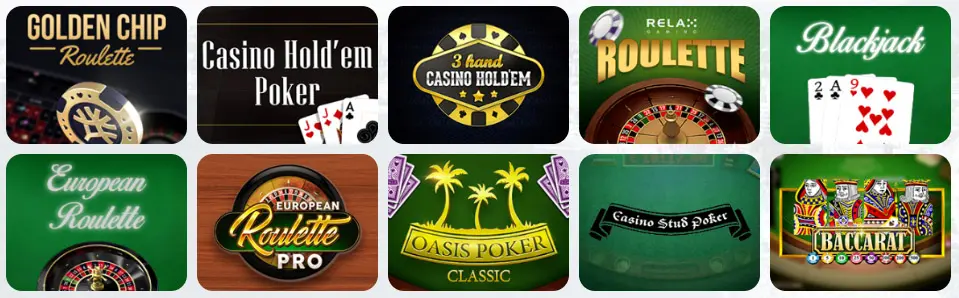 Jeux de table au WoomBet Casino